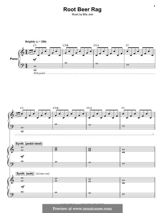 Root Beer Rag: For keyboard by Billy Joel