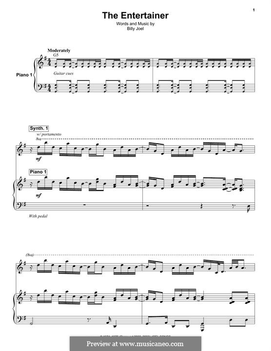 The Entertainer: For piano by Billy Joel