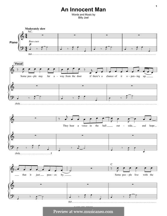 An Innocent Man: For voice and piano by Billy Joel