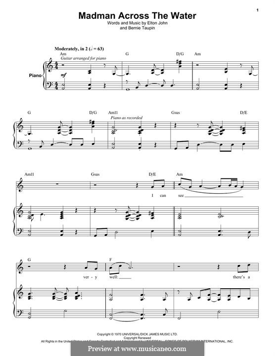 madman across the water lyrics madman across the water lyrics