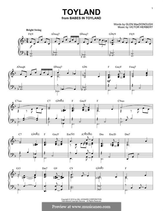 Toyland: For piano (jazz version) by Victor Herbert