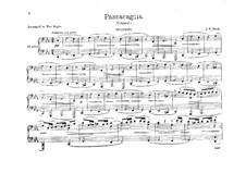 Passacaglia and Fugue in C Minor, BWV 582: Arrangement for piano four hands – parts by Johann Sebastian Bach