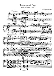 Toccata and Fugue in D Minor 'Dorian', BWV 538: For piano by Johann Sebastian Bach