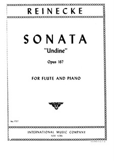 Sonata for Flute and Piano 'Undine', Op.167: Score by Carl Reinecke