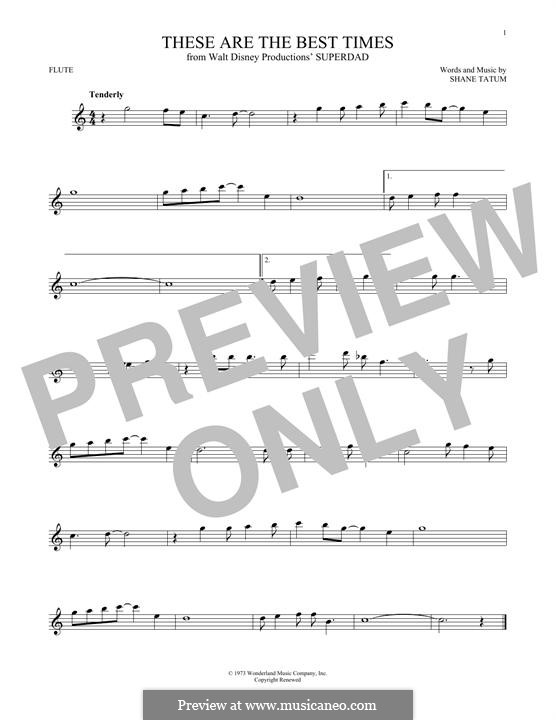 These Are the Best Times: For flute by Shane Tatum