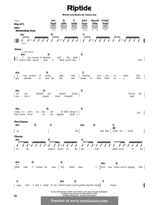 riptide guitar joy vance sheet musicaneo interactive score