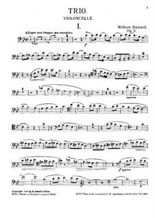 Piano Trio in G Minor, Op.3: Cello part by William Bastard