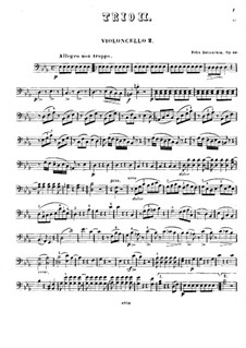 Trio for Three Cellos No.2 in C Minor, Op.40: Cello II part by Félix Battanchon