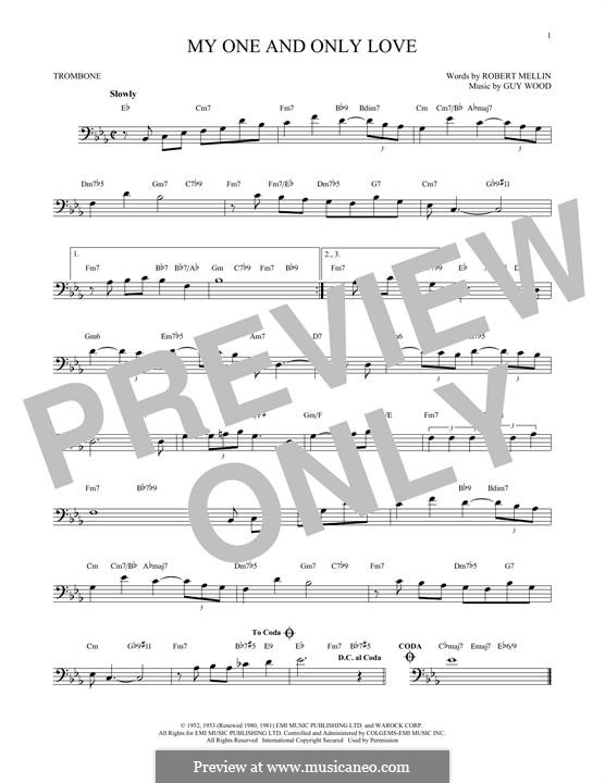 My One and Only Love: For trombone by Guy Wood