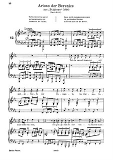 Scipione, HWV 20: Tutta raccolta ancor. Aria for soprano by Georg Friedrich Händel