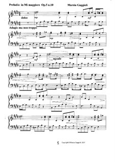Preludios, Op.5: Preludio No.10 in Mi Maggiore by Marzia Gaggioli