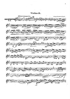 Piano Quintet No.2 in A Major, Op.6: Violin II part by Franz Berwald