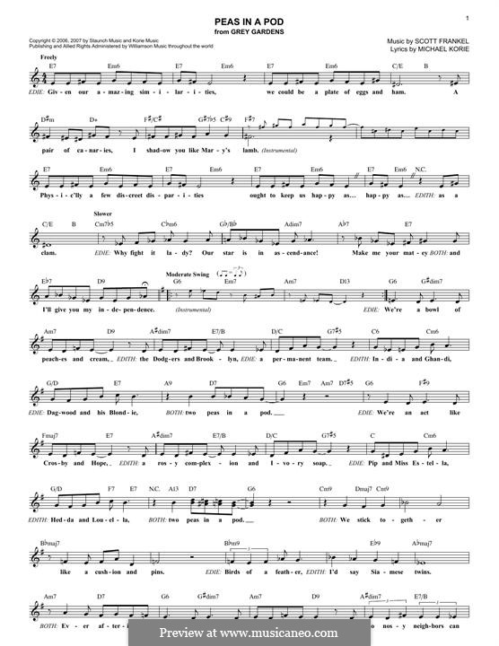 Peas in a Pod by S. Frankel sheet music on MusicaNeo