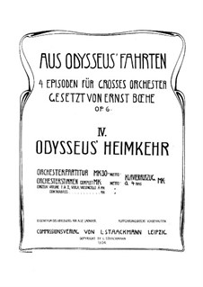 Aus Odysseus' Fahrten, Op.6: Teil IV Odysseus' Heimkeh by Ernst Boehe