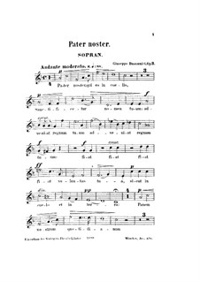 Pater noster, Op.3: Soprano part by Giuseppe Buonamici