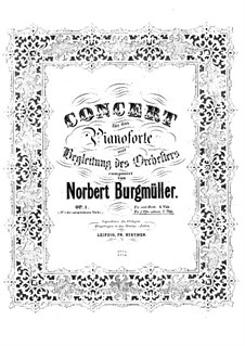 Piano Concerto in F Flat Minor, Op.1: Version for piano by Norbert Burgmüller