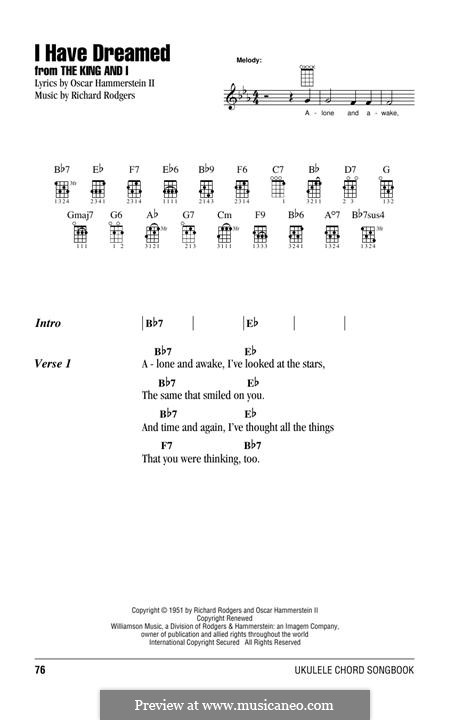 I Have Dreamed (from The King and I): For ukulele by Richard Rodgers