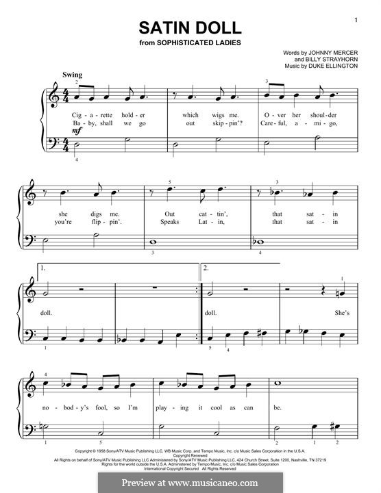 Piano version: Easy version by Duke Ellington