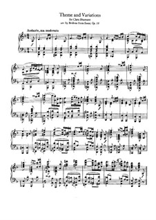String Sextet No.1 in B Flat Major, Op.18: Movement II. Version for piano by Johannes Brahms