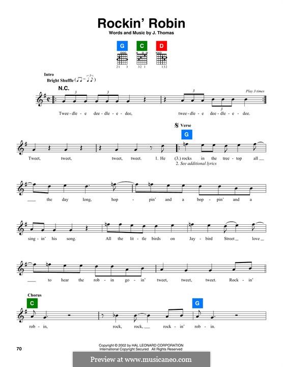 Rockin' Robin: Melody line by John Thomas