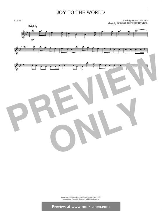 Instrumental version: For flute by Georg Friedrich Händel