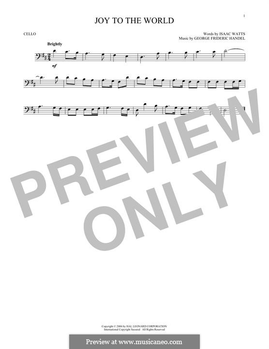 Instrumental version: For cello by Georg Friedrich Händel