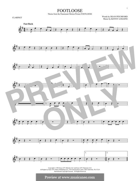 Footloose by K. Loggins - sheet music on MusicaNeo