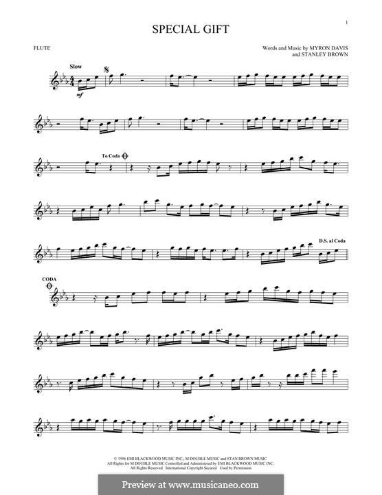 Special Gift (The Isley Brothers): For flute by Myron Davis, Stanley Brown