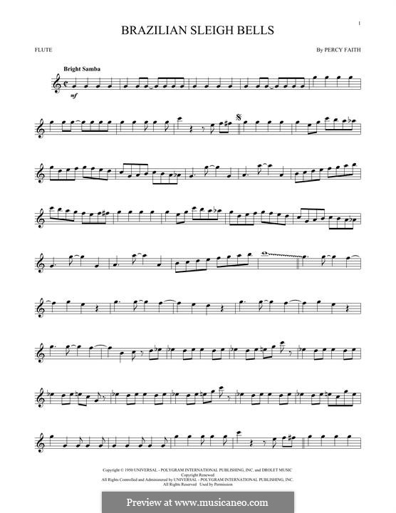 Brazilian Sleigh Bells: For flute by Percy Faith