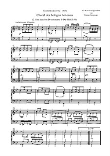 St. Anthony Chorale: Leichte Klavierversion by Joseph Haydn