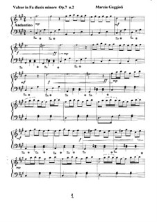 Valzer, Op.7: Valzer No.2 in Fa Diesis Minore by Marzia Gaggioli