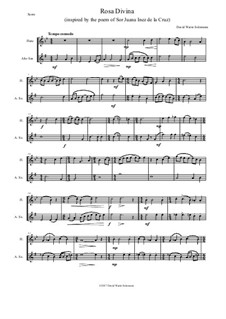 Rosa Divina: For flute and alto saxophone by David W Solomons