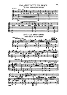 No.43 Thou shalt break them: Recitative and Aria for tenor by Georg Friedrich Händel