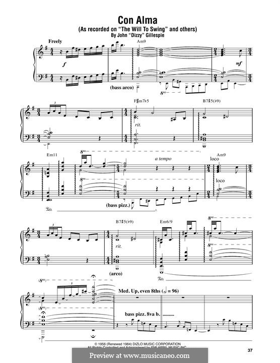 Con Alma: For piano by Dizzy Gillespie
