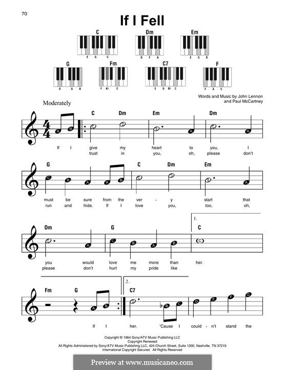 If I Fell The Beatles By J Lennon P Mccartney On Musicaneo