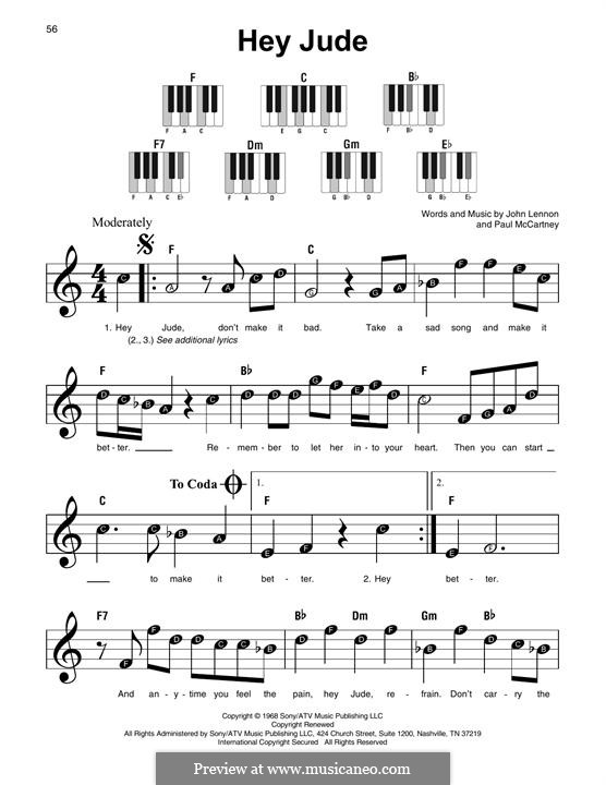 Vocal version: Melody line by John Lennon, Paul McCartney