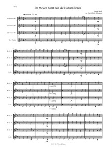 In May you hear the cocks crow: For clarinet quartet by Ludwig Senfl