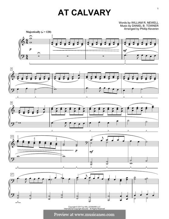 At Calvary: For piano by Daniel B. Towner