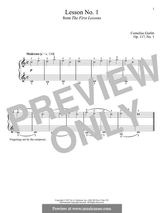 Angfangs-Stunden, Op.117: No.1 Moderato by Cornelius Gurlitt