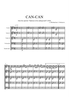 Can-Can: For string orchestra by Jacques Offenbach