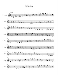 Scales to practice - violin by P. Siyag - free download on MusicaNeo