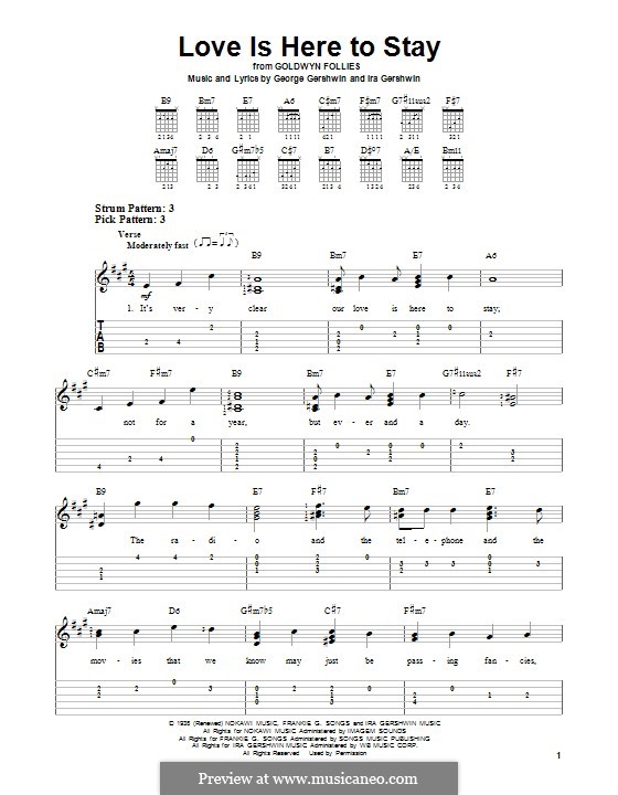 Instrumental version: For guitar with tab by George Gershwin