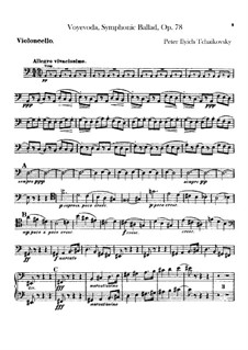 Voyevoda. Symphonic Ballade, TH 54 Op.78: Cellos part by Pyotr Tchaikovsky