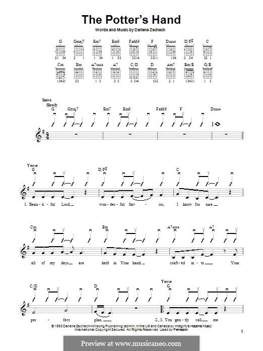 The Potter's Hand: For guitar with tab by Darlene Zschech