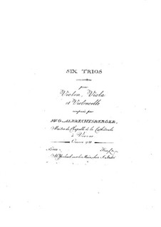 Six String Trios, Op.9: Viola part by Johann Georg Albrechtsberger