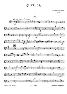 Piano Quartet in C Minor, Op.50: Viola Part by Émile Bernard