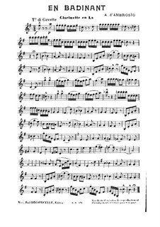 En Badinant: Clarinet part by Alfredo D'Ambrosio