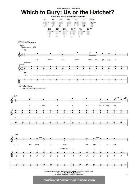 Which To Bury; Us or the Hatchet? (Relient K) by M. Thiessen on MusicaNeo