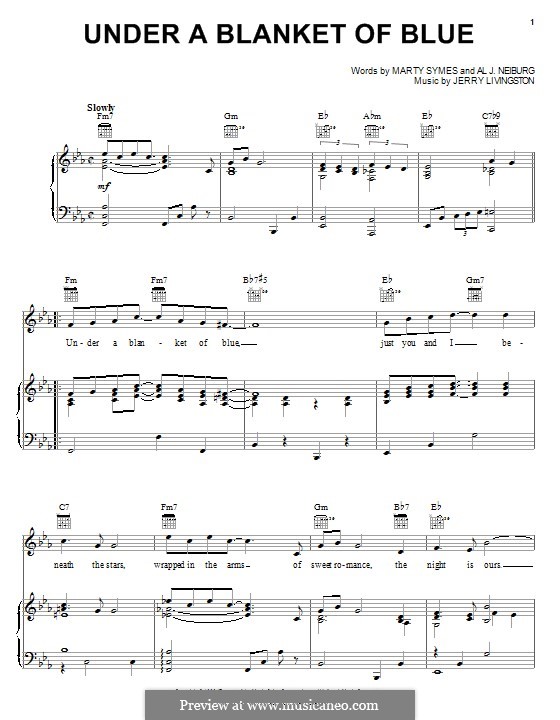 Under a Blanket of Blue (Ella Fitzgerald) by J. Livingston on MusicaNeo