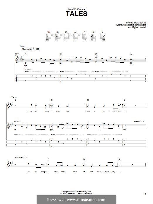 Tales (Wolfmother): For guitar with tab by Andrew Stockdale, Chris Ross, Myles Heskett